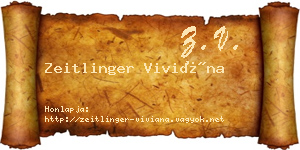 Zeitlinger Viviána névjegykártya